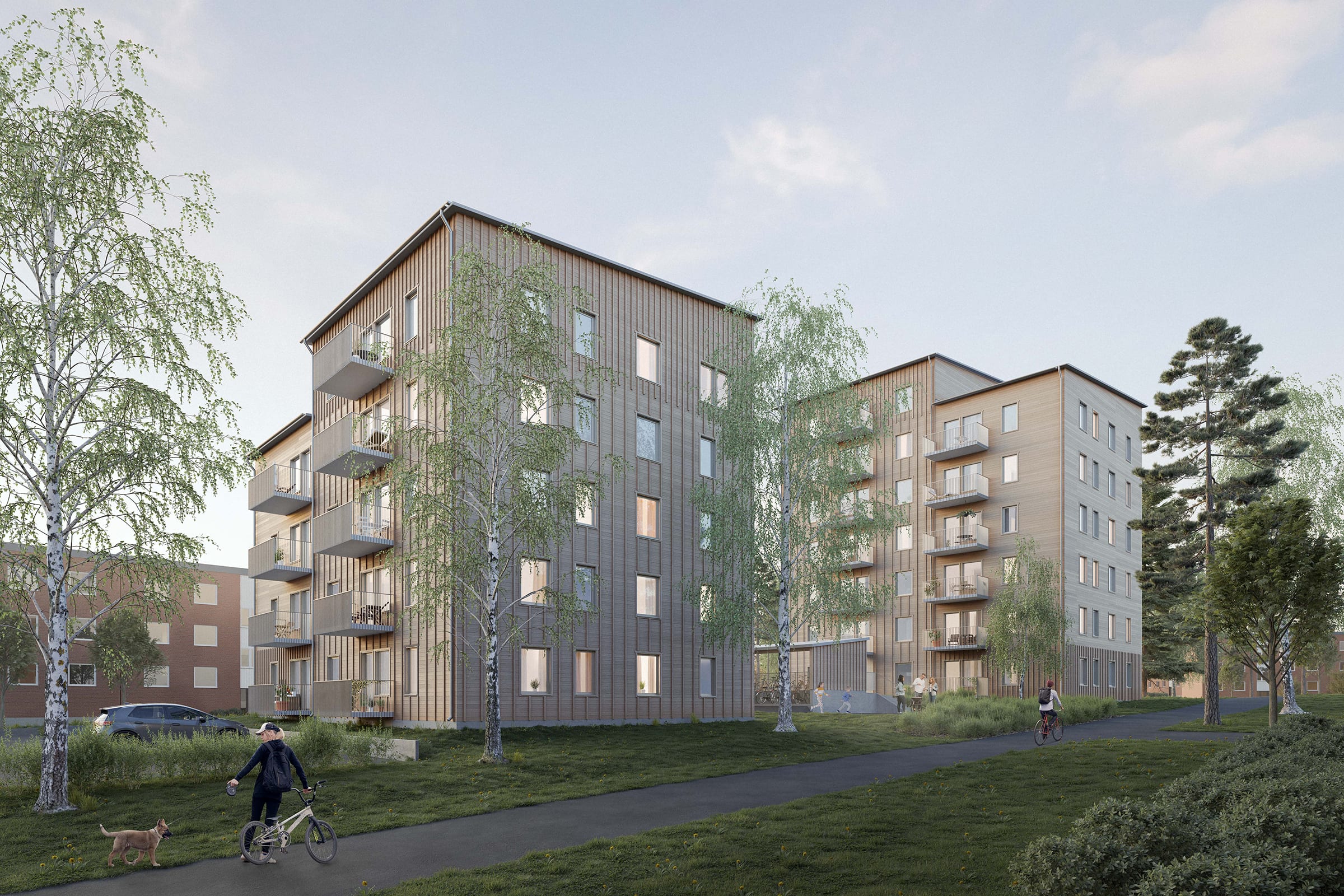 Bostäder Kv. Bägaren, exteriör.