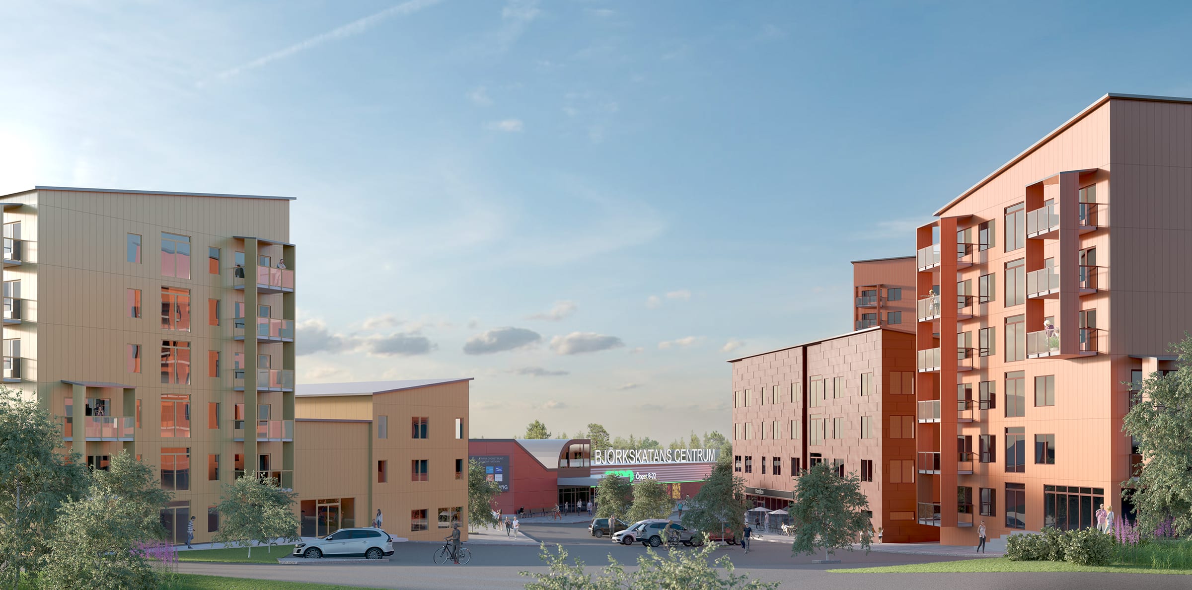 Nordmark & Nordmark arkitekter, Björkskatan, Luleå, flerbostadshus, Lindbäcks, Lulebo,