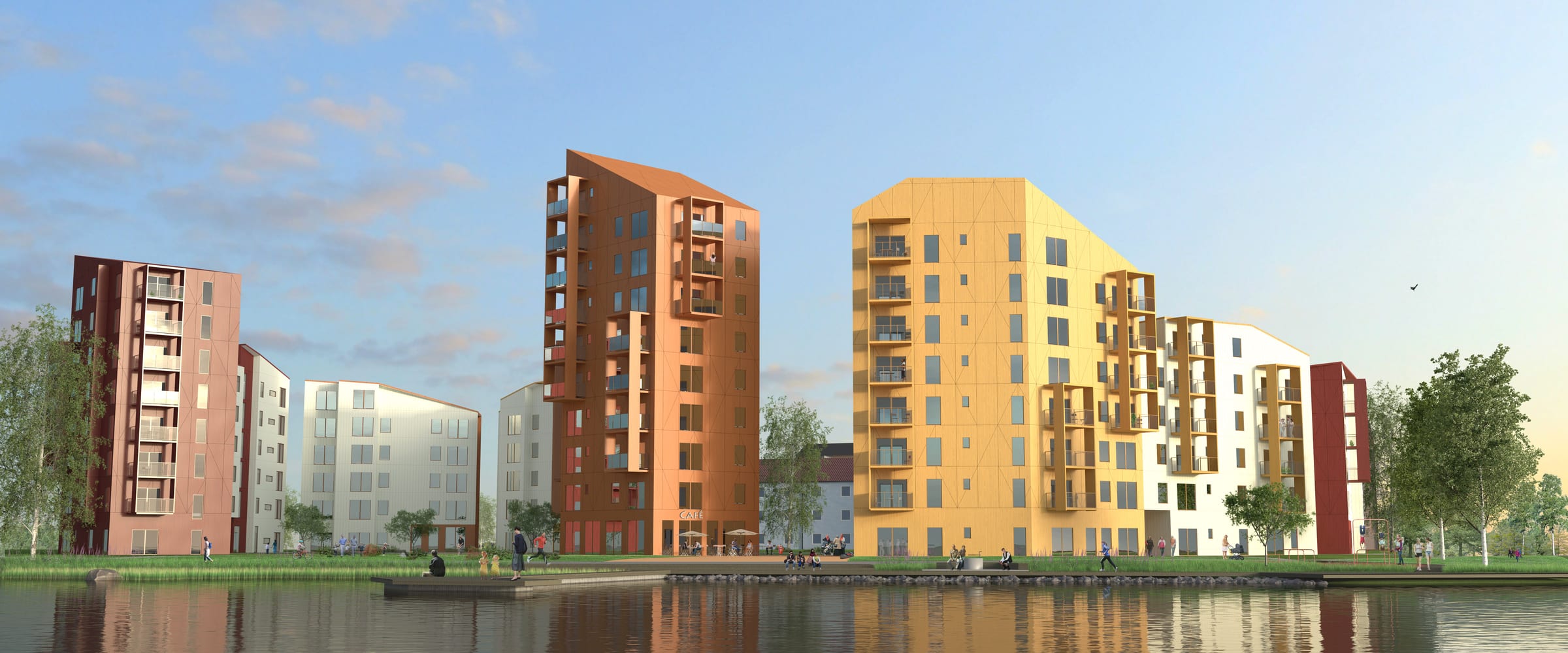 Nordmark & Nordmark arkitekter, Malmudden, Luleå, Flerbostadshus, arkitekttävling, Lindbäcks